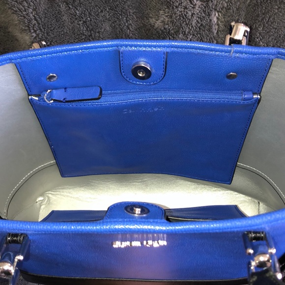 Calvin Klein Color Block Purse Blue and Black - Picture 7 of 8